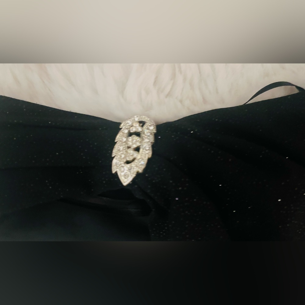 Beautiful 😍R&M Richards Empire Waist Black Sleeveless Sparkle Maxi Dress size 8 - Picture 10 of 15